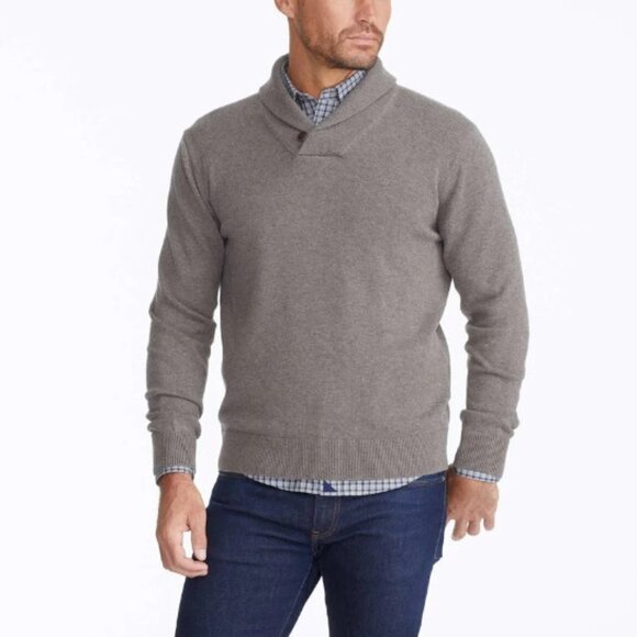 Untuckit Men's Shawl Collar Merino Wool Blend Sweater - L - Picture 1 of 7